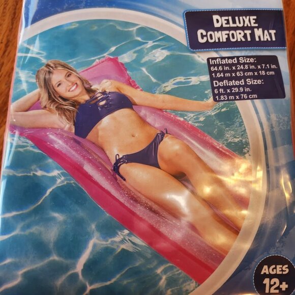 Bestway H2oGo! Deluxe Comfort Air Mat w/ pillow" Blow up Float 64.6" x 24.8" NEW - Picture 3 of 4